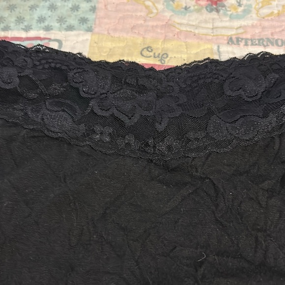 Coco & Carmen black undershirt with lace on top and see through lace on bottom. - Picture 3 of 5